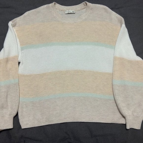 Gentle Fawn Fonda Sweater Size S; Heather Peach Stripe - Picture 4 of 4